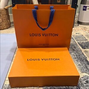 Louis Vuitton Vibrant Orange Set with Blue Accents